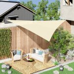 Voile dombrage triangulaire toile ombrage uv protection pour terrasse jardin ext�rieur en hdpe 5 x 5 ...