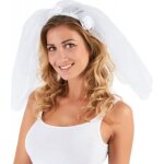 Voile de mariee blanc adulte deguisement carnaval soiree fete