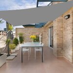 Voile dombrage 2 x 3 m gris impermable rsistant aux uv pour terrasse de jardin de piscine extrieure ...