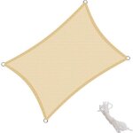 Voile dombrage kingshade - toile solaire rectangulaire 2. 5x3m - protection uv 90% - respirante - couleur ...