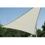 Voile dombrage triangulaire perel - couleur crème - 36m - protection contre la chaleur et les rayons ... Voile dombrage triangulaire perel - couleur crème - 36m - protection contre la chaleur et les rayons ...