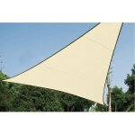 Voile solaire perm�able - triangle 5 x 5 x 5m - couleur beige - retient 90% des rayons uv nocifs