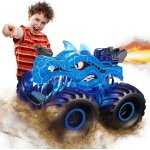 Voiture dinosaures enfant jouet - zgeer - tlcommande tout terrain monster garcon 3 4 5 6 7 8 ans