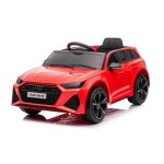 Voiture �lectrique enfant audi rs6 - beneo - rouge - si�ge en cuir - portes ouvrantes - batterie 12 v ...