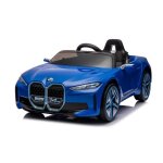 Voiture enfants 12v - bmw i4 - 1  6 ans - roues eva - bleu