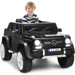 Costway voiture elctrique 12 v pour enfants benz g650 - s avec lumires led port aux tlcommande parentale ...