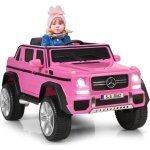 Costway voiture elctrique 12 v pour enfants benz g650 - s avec lumires led port aux tlcommande parentale ...