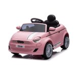 Fiat 500e voiture �lectrique 12v enfants - rose - 1 � 5 ans - licence officielle - t�l�commande - batterie ...