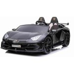 Voiture electrique enfnt lamborghini aventador 24v 2 places peinture noire lecteur mp4 siges en pu