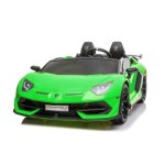 Voiture electrique enfnt lamborghini aventador 24v 2 places peinture verte lecteur mp4 siges en pu