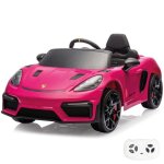Voiture �lectrique pour enfants - porsche 718 spyder rs - 12v - 1 � 5 ans - rose