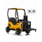 Voiture enfant 12v chariot �l�vateur tente jouet de construction fourche r�glable et palette int�rieur ...