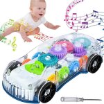 Voiture � engrenages - speedlite - lumi�res led - 4 roues - pour enfants � partir de 3 ans