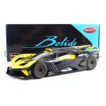 Voiture miniature de collection - bburago - bugatti bolide w16 - jaune et noir - 1 / 18 - blanc