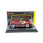 Voiture miniature de collection - bburago - jaguar xk 120 cabriolet - 1948 - rouge - 1 / 24