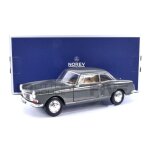 Voiture miniature de collection - norev 1 / 18 - peugeot 404 coupe - graphite grey - blanc