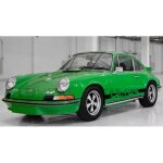 Voiture miniature de collection - norev - porsche 911 rs (1973) - 1 / 18 - vert - �chelle d�taill�e