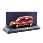 Voiture miniature de collection - norev 1 / 43 - citroen berlingo pompiers - 2004 - blanc et rouge