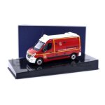 Voiture miniature de collection - norev - renault master pompers vsav - 1 / 43 - rouge / blanc - 2014 ...