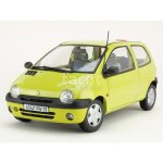 Voiture miniature de collection - norev - renault twingo 1998 - �chelle 1 / 18 - jaune anis - mont� m�tal ...