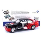 Voiture miniature de collection - solido - bmw m3 e30 yokohama - 1 / 18 - noir / rouge - 1990