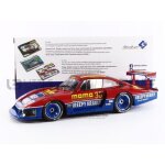 Voiture miniature de collection - solido - porsche 935 mobydick - 1 / 18 - red / blue - 1983