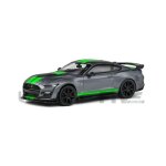 Voiture miniature de collection - solido - mustang shelby gt500 - 1 / 43 - grey / neon green - 2020