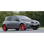 Voiture miniature de collection - solido - renault megane 2 rs r26r - 2008 - gris / rouge - 1 / 43