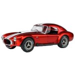 Voiture miniature de collection - solido - shelby cobra 427 mkii - 1965 - rouge / blanc - 1 / 18