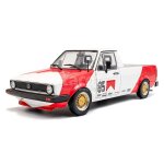 Voiture miniature de collection - solido - volkswagen golf i caddy tribute 1982 - �chelle 1 / 18 - mont� ...