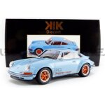 Voiture miniature - kk scale models - porsche 911 singer 2014 - light blue / orange - 1 / 18 - int�rieur ...