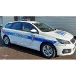 Voiture miniature - norev - peugeot 308 sw police municipale - 1 / 43 - blanc - 2018
