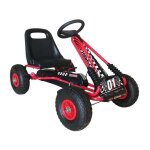 Devessport go - kart  pdales rouge pour enfant sige rglable roues gonflables frein  main. voiture ...