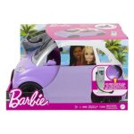 Voiture de poupe - barbie - hjv36 - transformable en cabriolet - lilas et blanc - 2 pices