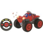 Voiture radiocommand�e chicco billy big wheels rouge - effets lumineux et sonores r�alistes
