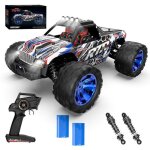 Voiture rc t�l�command�e 1 / 14 35 + km / h voiture rc avec feux monstertruck avec 2 batteries 30 minutes ...