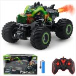 Voiture telecommand tout terrain enfantvoiture dinosaure jouet rechargeable pour garcon 4 5 6 7 8 + ...