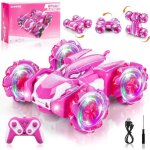 Voiture t�l�command�e 4wd tout - terrain voiture rc � cascades 360� avec led recharge usb type - c double ...