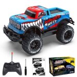 Voiture tlcommande enfant tout - terrain - rc monster truck - chelle 1:24 - led musique