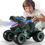Voiture telecommand dinosaures monster truck 2. 4ghz voiture radiocommande tout terrain avec brume ...