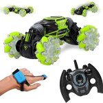 Voiture t�l�command�e - shop story - twister car green - tout - terrain - batterie rechargeable - lumi�res ...