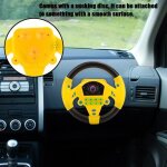 Volant de copilote - jouet - ducatif - musique - jaune - intrieur