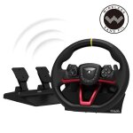 Volant de course - hori - apex - sans fil - compatible ps5 / ps4 / pc - noir et rouge