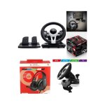Volant et pdales de jeu vido race pro wheel 2 compatible xbox sries x - s ps4 ps3 switch pc spirit ...