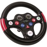 Volant sonore big racing - jeu de voiture pour enfant - noir rouge et bleu - reproduit des bruits de ...