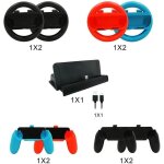 Volant switch kit de grip et volant joy con pour nintendo switch manette poign�e pour mario kart