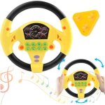 Volant de voiture pour enfant - jouet - rotation 360� - jaune - �ducatif et interactif