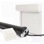 Volet roulant recoupable electrique filaire alu blanc h215 x l180 cm