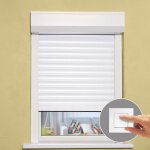 Volet roulant h120 cm x l100 cm en aluminium recoupable en largeur et hauteur - man?uvre �lectrique filaire ...