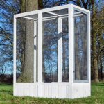 Volière cage à oiseaux en bois de haute qualité - luise 310 - gris - extensible - 52 x 114 x 136 cm Volière cage à oiseaux en bois de haute qualité - luise 310 - gris - extensible - 52 x 114 x 136 cm